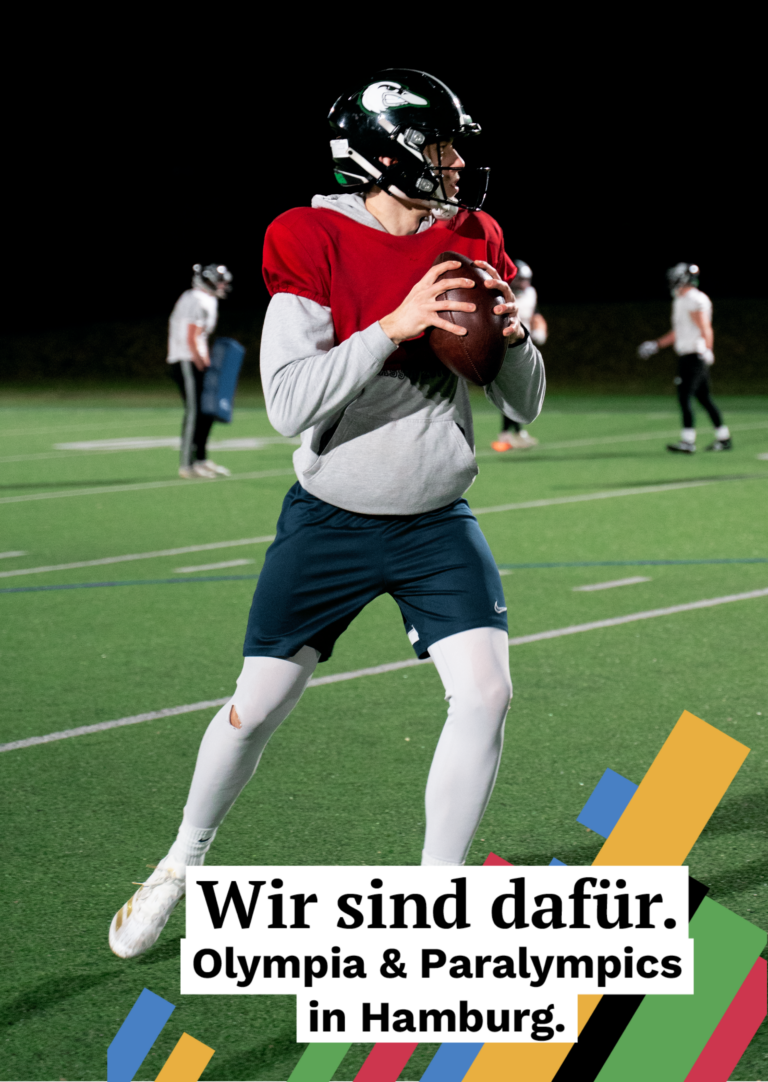 Freddy, Hamburger Swans, Football: „Hamburg ist weltoffen und sportbegeistert – genau die richtige Stadt für die olympische Idee.“